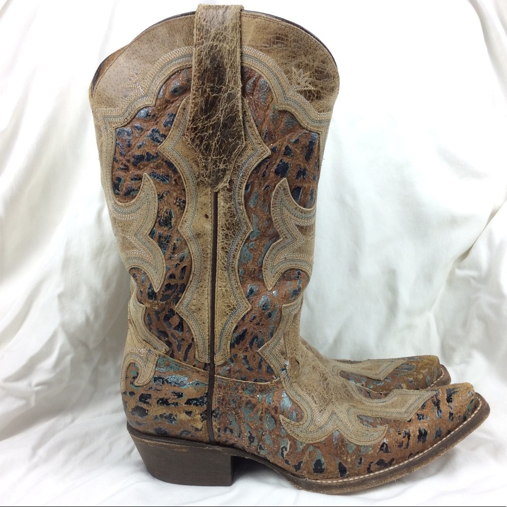 Durango Ole '66 Overlay 12" Western Distressed Leather Cowgirl Boot DWRD…